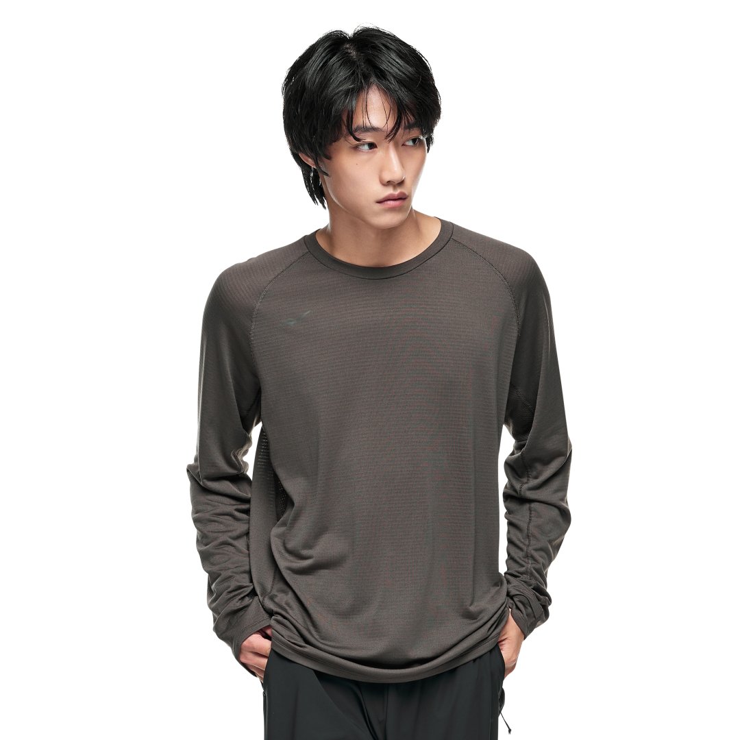 러닝 남성 폴라텍 긴팔 티셔츠