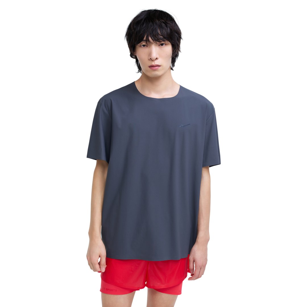 남성 심리스 벤트홀 반팔티셔츠