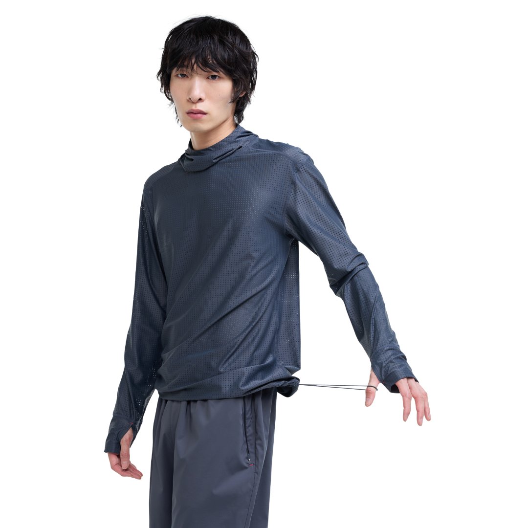 유니 울트라라이트 메쉬 후디 긴팔티셔츠