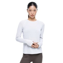 러닝 여성 폴라텍 긴팔 티셔츠