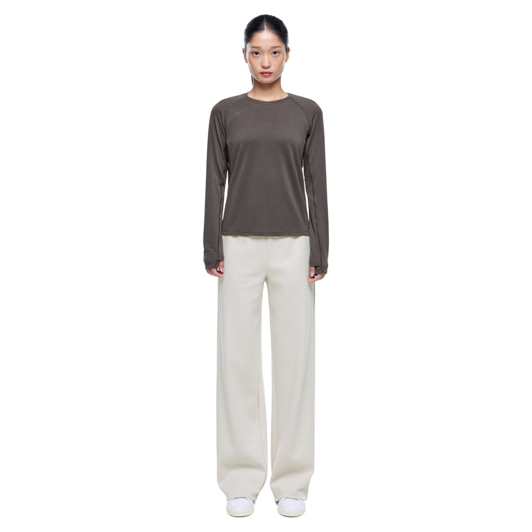 러닝 여성 폴라텍 긴팔 티셔츠