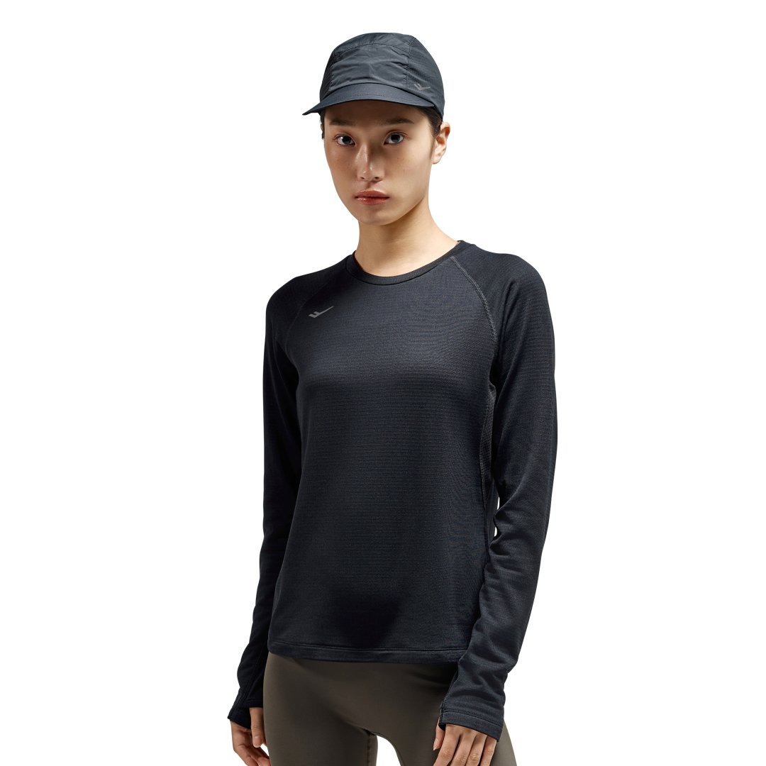 러닝 여성 폴라텍 긴팔 티셔츠